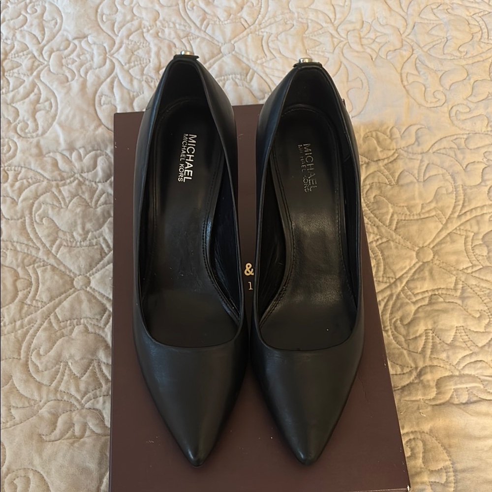 Michael Kors Black Heels Classic Pointed-Toe Pumps